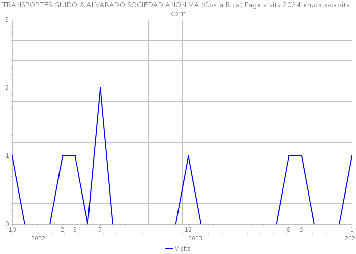 TRANSPORTES GUIDO & ALVARADO SOCIEDAD ANONIMA (Costa Rica) Page visits 2024 
