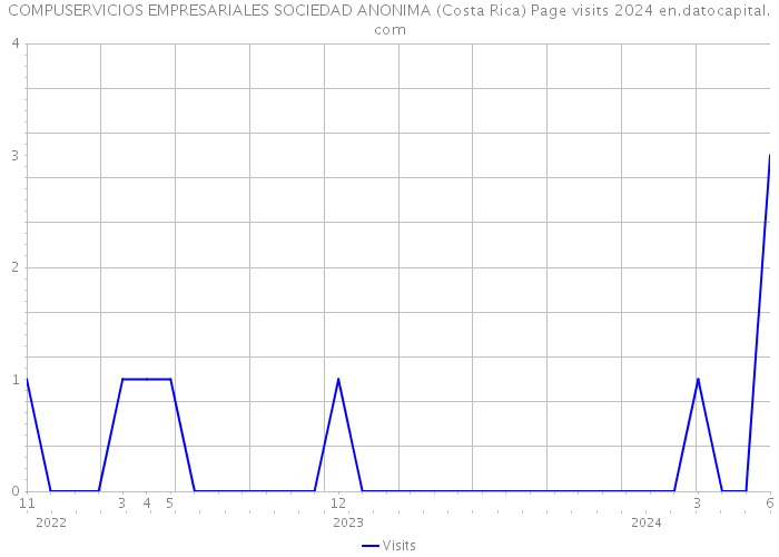 COMPUSERVICIOS EMPRESARIALES SOCIEDAD ANONIMA (Costa Rica) Page visits 2024 