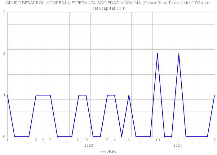 GRUPO DESARROLLADORES LA ESPERANZA SOCIEDAD ANONIMA (Costa Rica) Page visits 2024 