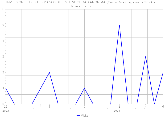 INVERSIONES TRES HERMANOS DEL ESTE SOCIEDAD ANONIMA (Costa Rica) Page visits 2024 