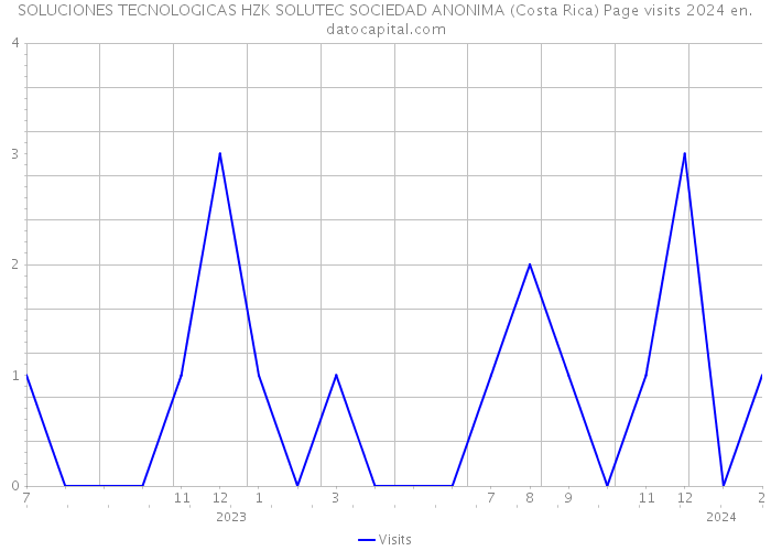 SOLUCIONES TECNOLOGICAS HZK SOLUTEC SOCIEDAD ANONIMA (Costa Rica) Page visits 2024 