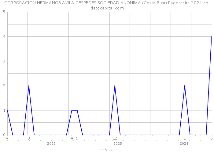 CORPORACION HERMANOS AVILA CESPEDES SOCIEDAD ANONIMA (Costa Rica) Page visits 2024 
