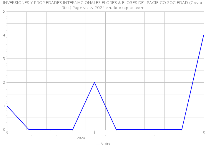 INVERSIONES Y PROPIEDADES INTERNACIONALES FLORES & FLORES DEL PACIFICO SOCIEDAD (Costa Rica) Page visits 2024 