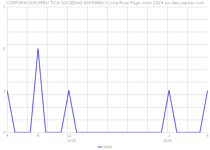 CORPORACION PERU TICA SOCIEDAD ANONIMA (Costa Rica) Page visits 2024 
