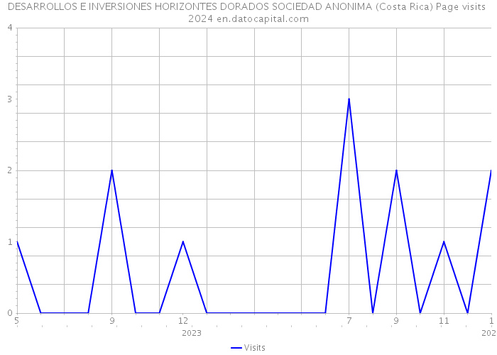 DESARROLLOS E INVERSIONES HORIZONTES DORADOS SOCIEDAD ANONIMA (Costa Rica) Page visits 2024 