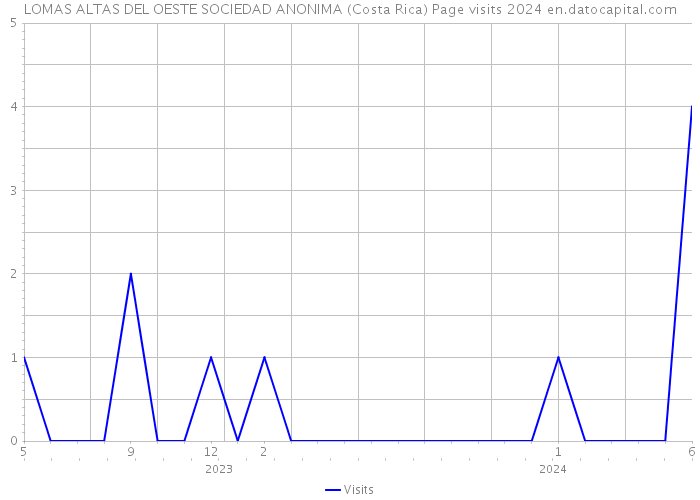 LOMAS ALTAS DEL OESTE SOCIEDAD ANONIMA (Costa Rica) Page visits 2024 