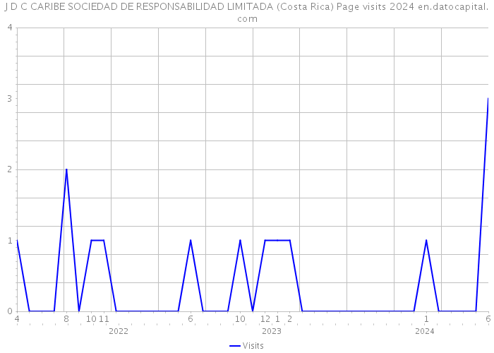 J D C CARIBE SOCIEDAD DE RESPONSABILIDAD LIMITADA (Costa Rica) Page visits 2024 