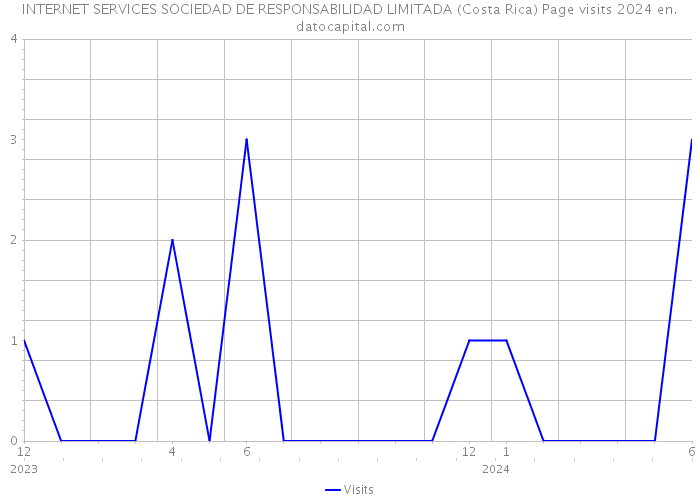 INTERNET SERVICES SOCIEDAD DE RESPONSABILIDAD LIMITADA (Costa Rica) Page visits 2024 