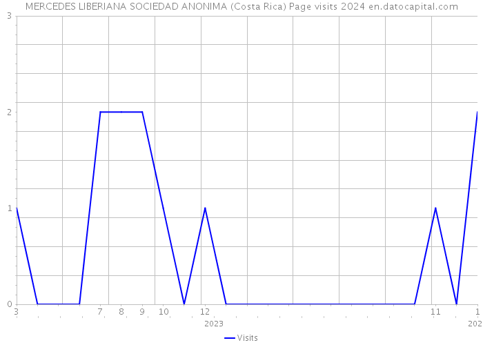 MERCEDES LIBERIANA SOCIEDAD ANONIMA (Costa Rica) Page visits 2024 