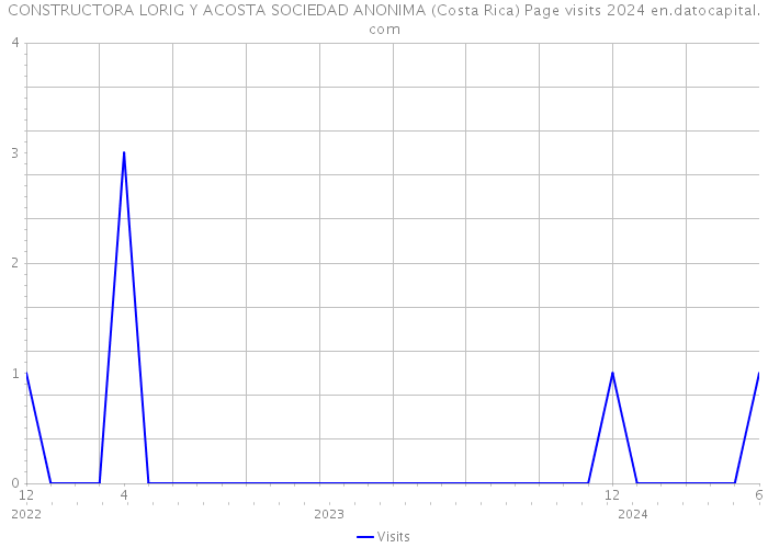 CONSTRUCTORA LORIG Y ACOSTA SOCIEDAD ANONIMA (Costa Rica) Page visits 2024 