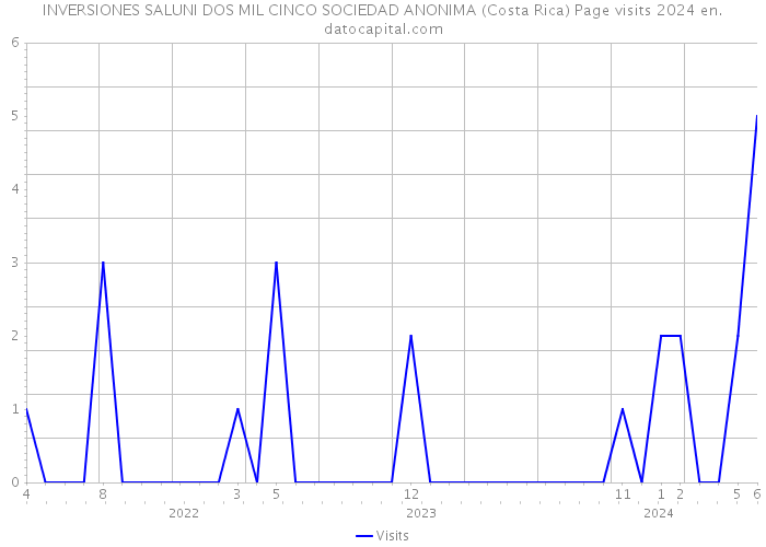 INVERSIONES SALUNI DOS MIL CINCO SOCIEDAD ANONIMA (Costa Rica) Page visits 2024 