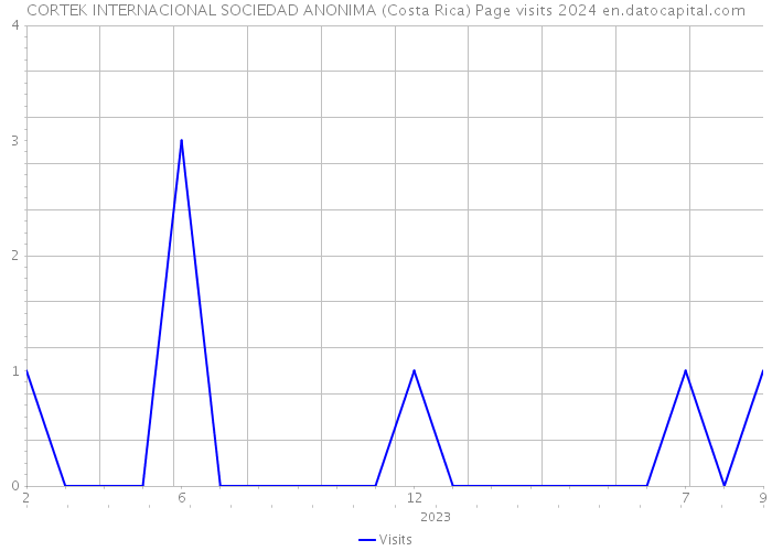 CORTEK INTERNACIONAL SOCIEDAD ANONIMA (Costa Rica) Page visits 2024 