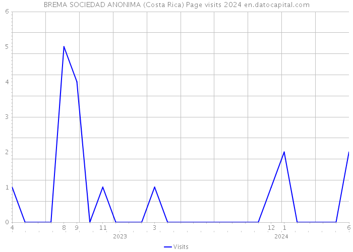 BREMA SOCIEDAD ANONIMA (Costa Rica) Page visits 2024 