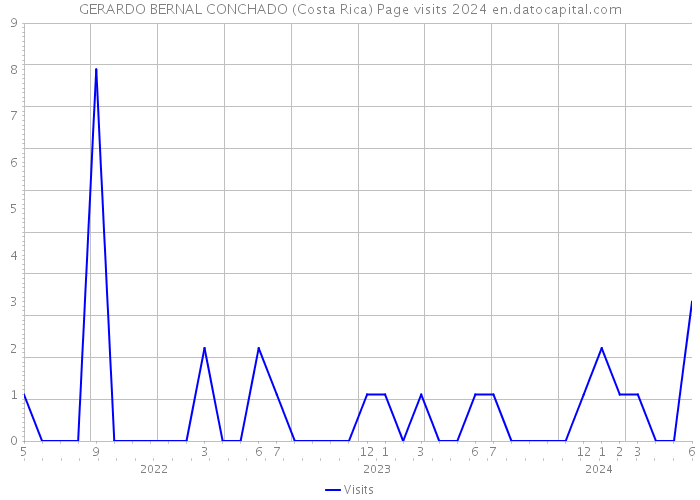 GERARDO BERNAL CONCHADO (Costa Rica) Page visits 2024 