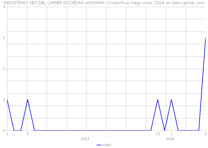 INDUSTRIAS VEO DEL CARIBE SOCIEDAD ANONIMA (Costa Rica) Page visits 2024 