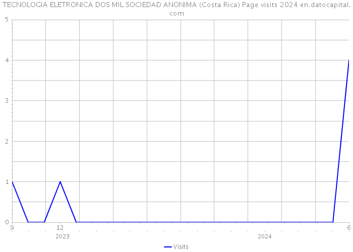 TECNOLOGIA ELETRONICA DOS MIL SOCIEDAD ANONIMA (Costa Rica) Page visits 2024 