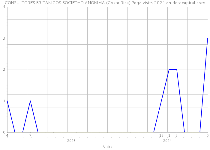 CONSULTORES BRITANICOS SOCIEDAD ANONIMA (Costa Rica) Page visits 2024 