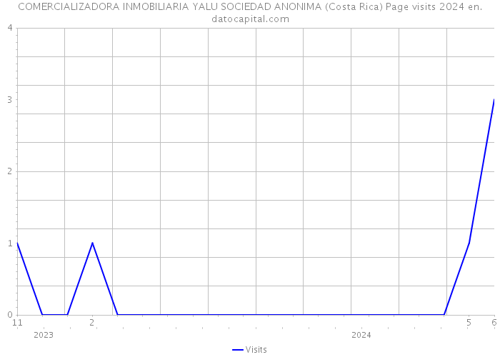 COMERCIALIZADORA INMOBILIARIA YALU SOCIEDAD ANONIMA (Costa Rica) Page visits 2024 