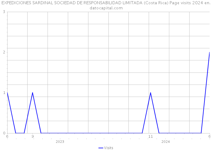 EXPEDICIONES SARDINAL SOCIEDAD DE RESPONSABILIDAD LIMITADA (Costa Rica) Page visits 2024 