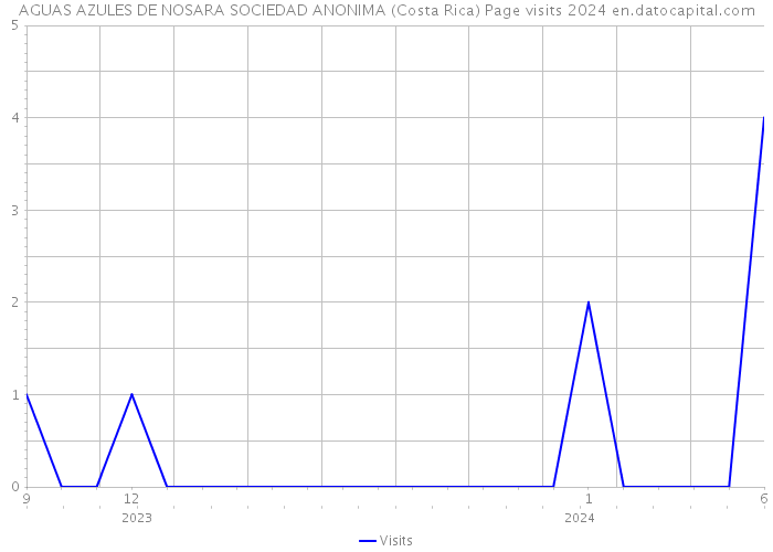 AGUAS AZULES DE NOSARA SOCIEDAD ANONIMA (Costa Rica) Page visits 2024 
