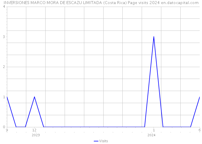 INVERSIONES MARCO MORA DE ESCAZU LIMITADA (Costa Rica) Page visits 2024 