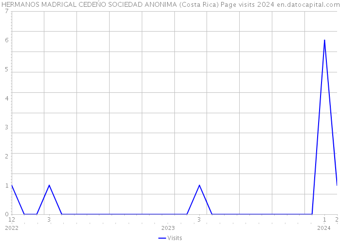 HERMANOS MADRIGAL CEDEŃO SOCIEDAD ANONIMA (Costa Rica) Page visits 2024 
