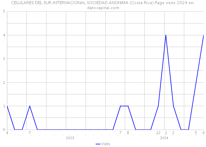 CELULARES DEL SUR INTERNACIONAL SOCIEDAD ANONIMA (Costa Rica) Page visits 2024 