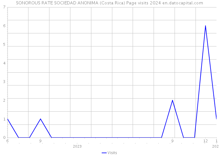 SONOROUS RATE SOCIEDAD ANONIMA (Costa Rica) Page visits 2024 
