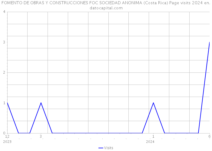 FOMENTO DE OBRAS Y CONSTRUCCIONES FOC SOCIEDAD ANONIMA (Costa Rica) Page visits 2024 