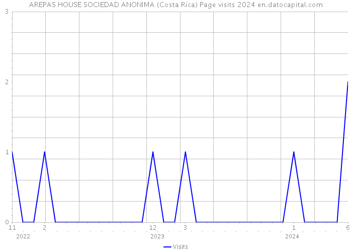 AREPAS HOUSE SOCIEDAD ANONIMA (Costa Rica) Page visits 2024 