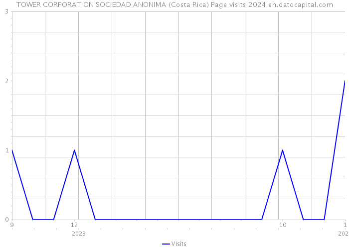 TOWER CORPORATION SOCIEDAD ANONIMA (Costa Rica) Page visits 2024 