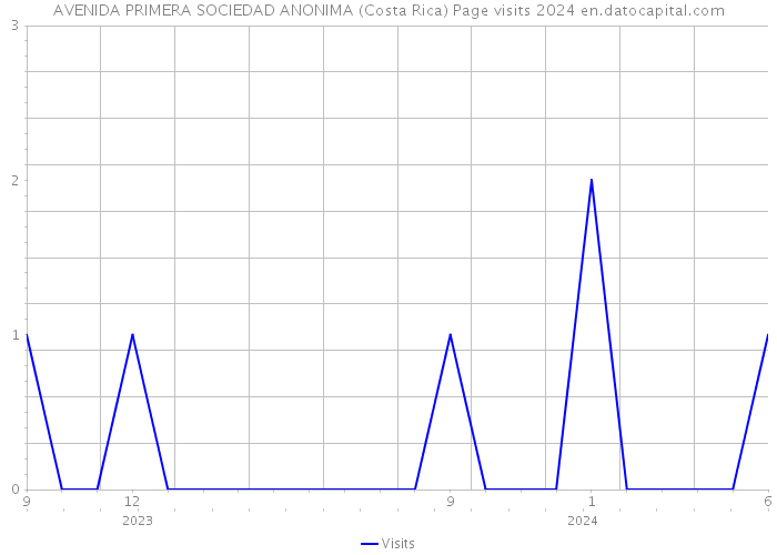 AVENIDA PRIMERA SOCIEDAD ANONIMA (Costa Rica) Page visits 2024 