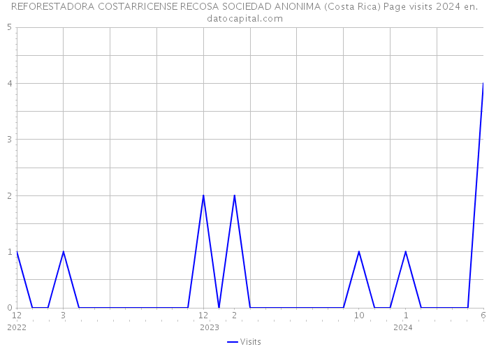 REFORESTADORA COSTARRICENSE RECOSA SOCIEDAD ANONIMA (Costa Rica) Page visits 2024 