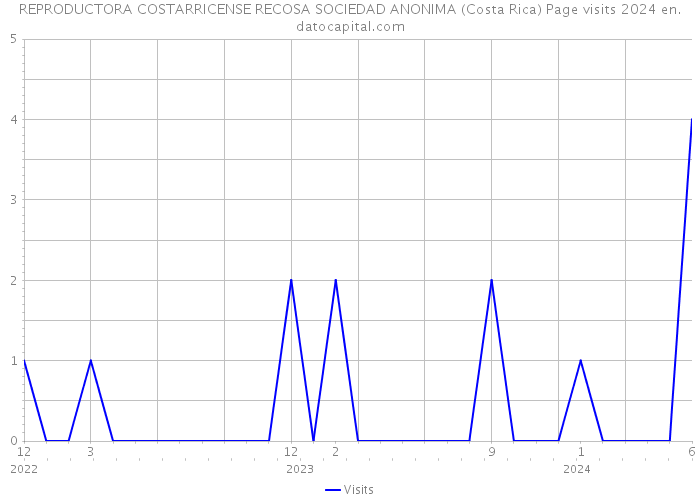 REPRODUCTORA COSTARRICENSE RECOSA SOCIEDAD ANONIMA (Costa Rica) Page visits 2024 