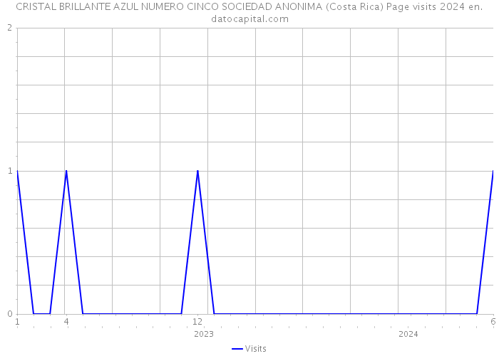 CRISTAL BRILLANTE AZUL NUMERO CINCO SOCIEDAD ANONIMA (Costa Rica) Page visits 2024 