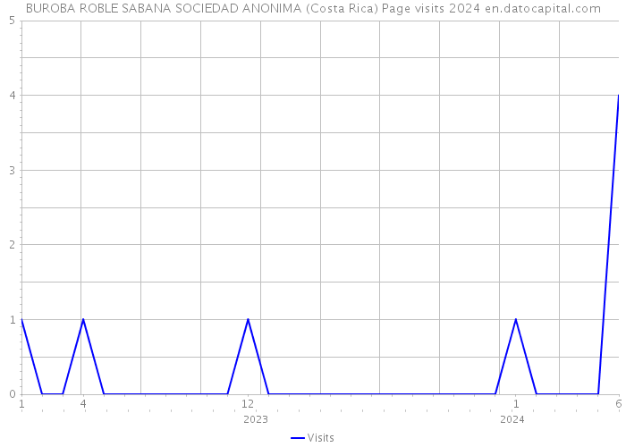 BUROBA ROBLE SABANA SOCIEDAD ANONIMA (Costa Rica) Page visits 2024 