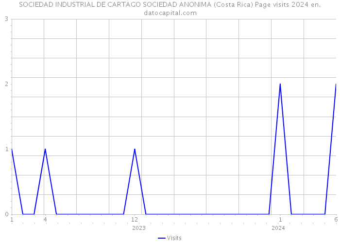 SOCIEDAD INDUSTRIAL DE CARTAGO SOCIEDAD ANONIMA (Costa Rica) Page visits 2024 