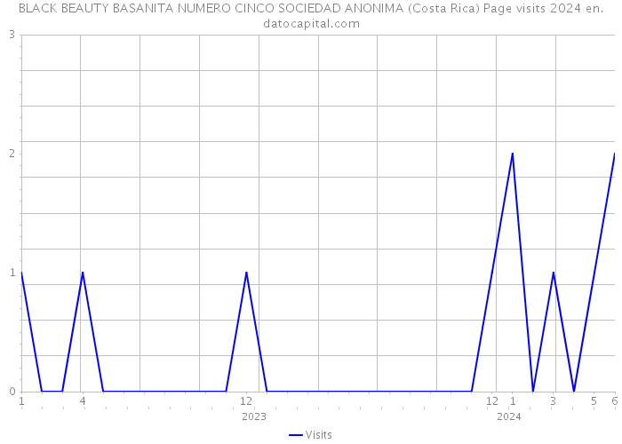 BLACK BEAUTY BASANITA NUMERO CINCO SOCIEDAD ANONIMA (Costa Rica) Page visits 2024 