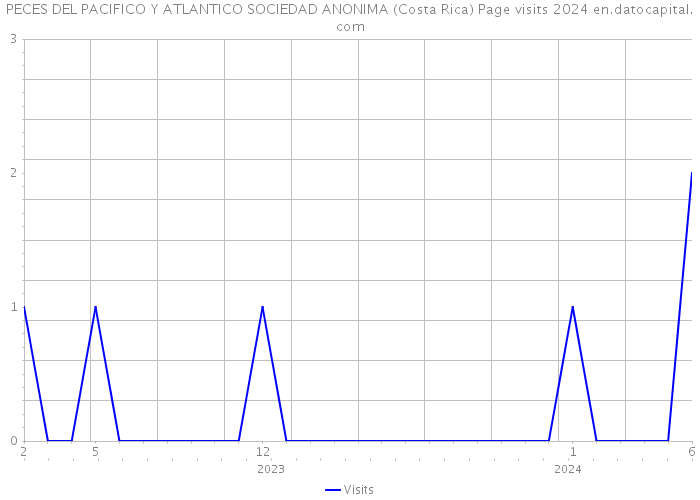 PECES DEL PACIFICO Y ATLANTICO SOCIEDAD ANONIMA (Costa Rica) Page visits 2024 