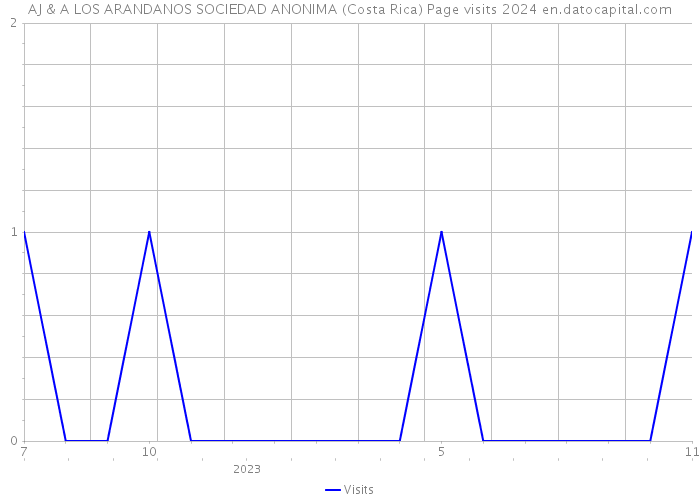 AJ & A LOS ARANDANOS SOCIEDAD ANONIMA (Costa Rica) Page visits 2024 