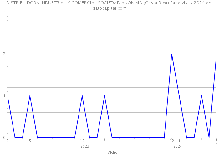 DISTRIBUIDORA INDUSTRIAL Y COMERCIAL SOCIEDAD ANONIMA (Costa Rica) Page visits 2024 