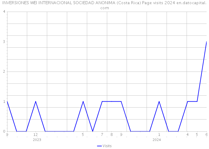 INVERSIONES WEI INTERNACIONAL SOCIEDAD ANONIMA (Costa Rica) Page visits 2024 
