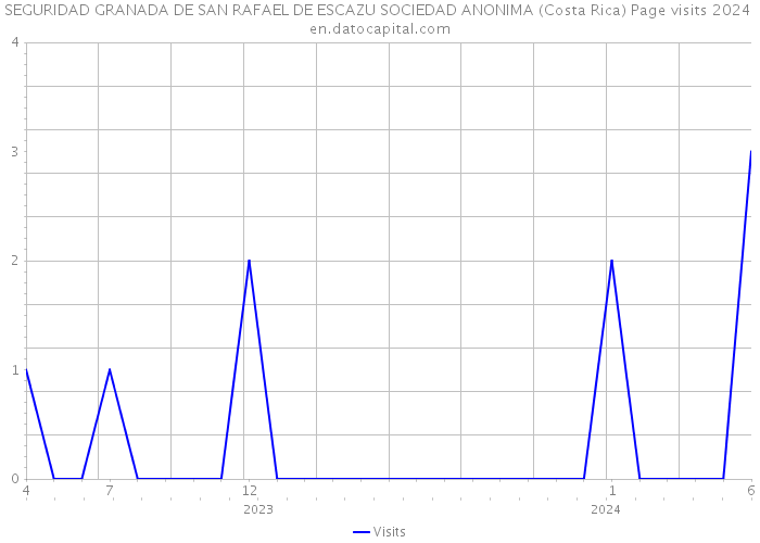 SEGURIDAD GRANADA DE SAN RAFAEL DE ESCAZU SOCIEDAD ANONIMA (Costa Rica) Page visits 2024 
