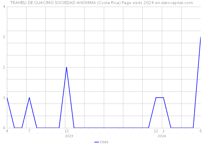 TRAHELI DE GUACIMO SOCIEDAD ANONIMA (Costa Rica) Page visits 2024 