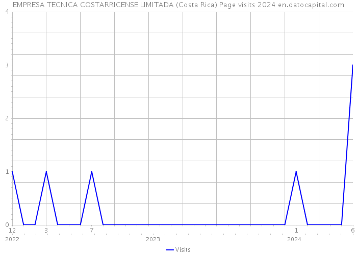 EMPRESA TECNICA COSTARRICENSE LIMITADA (Costa Rica) Page visits 2024 