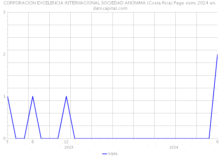 CORPORACION EXCELENCIA INTERNACIONAL SOCIEDAD ANONIMA (Costa Rica) Page visits 2024 