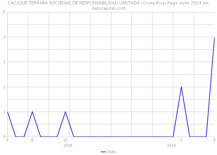 CACIQUE TERRABA SOCIEDAD DE RESPONSABILIDAD LIMITADA (Costa Rica) Page visits 2024 