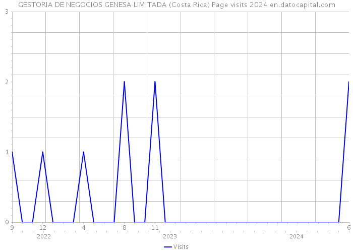 GESTORIA DE NEGOCIOS GENESA LIMITADA (Costa Rica) Page visits 2024 