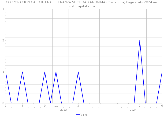CORPORACION CABO BUENA ESPERANZA SOCIEDAD ANONIMA (Costa Rica) Page visits 2024 