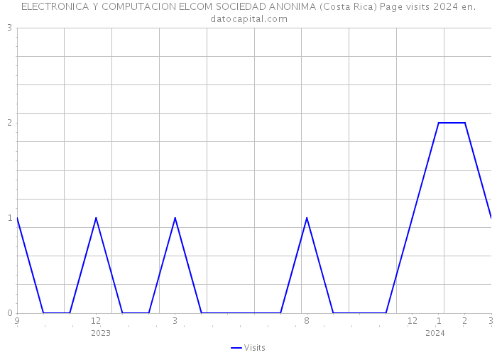 ELECTRONICA Y COMPUTACION ELCOM SOCIEDAD ANONIMA (Costa Rica) Page visits 2024 